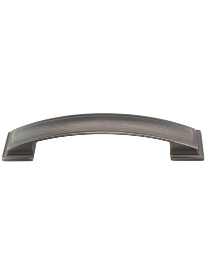 Annadale Pillow Cabinet Pull - 5 inch Center-to-Center in Brushed Pewter.
